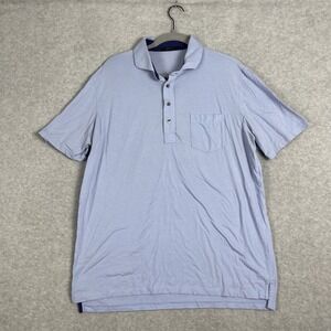 Greyson Golf Polo Shirt Blue Mens L Stretch Preppy Classic Minimalist Athletic
